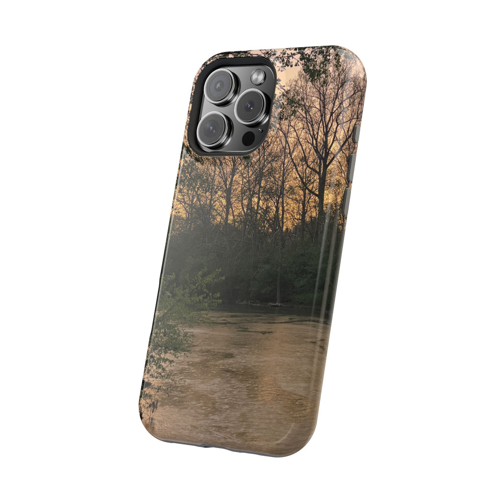 Nature River Sunset Phone Case — Magnetic Impact‑Resistant