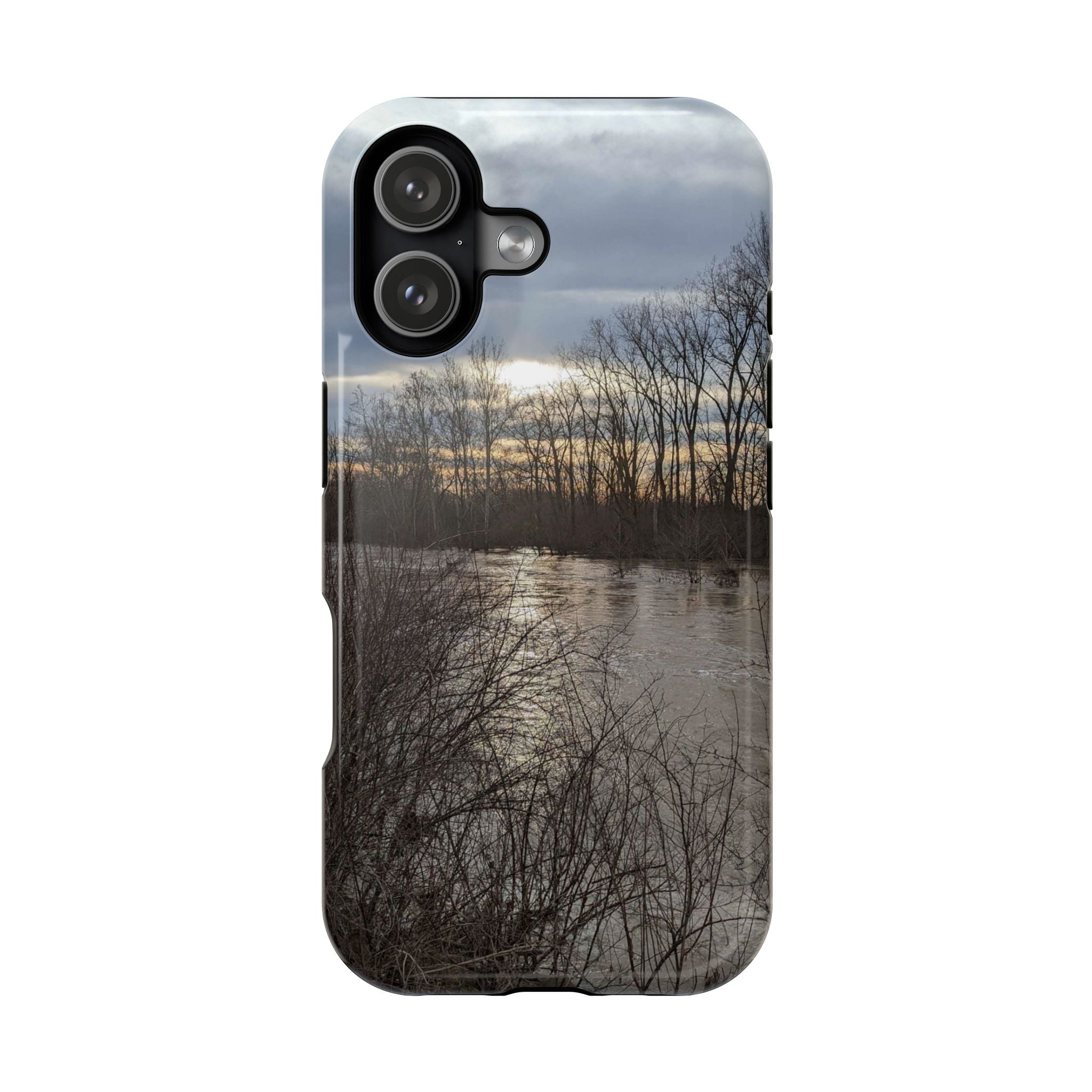 Phone Case — Moody Winter River Landscape Magnetic Impact-Resistant Case