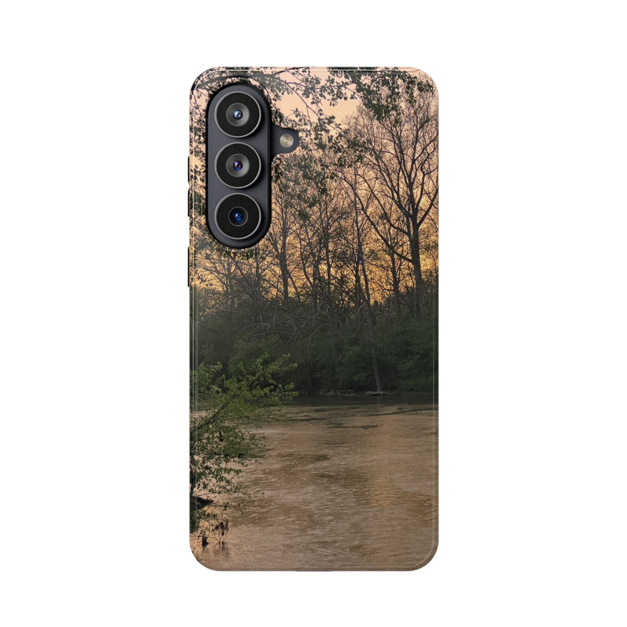 Nature River Sunset Phone Case — Magnetic Impact‑Resistant