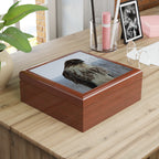 Hawk Photo Jewelry Box – Decorative Keepsake Box with Bird of Prey Image