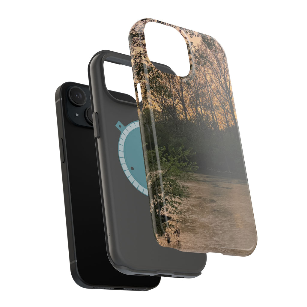 Nature River Sunset Phone Case — Magnetic Impact‑Resistant