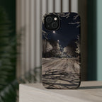 Winter Night Snow Road Magnetic Impact-Resistant Phone Case