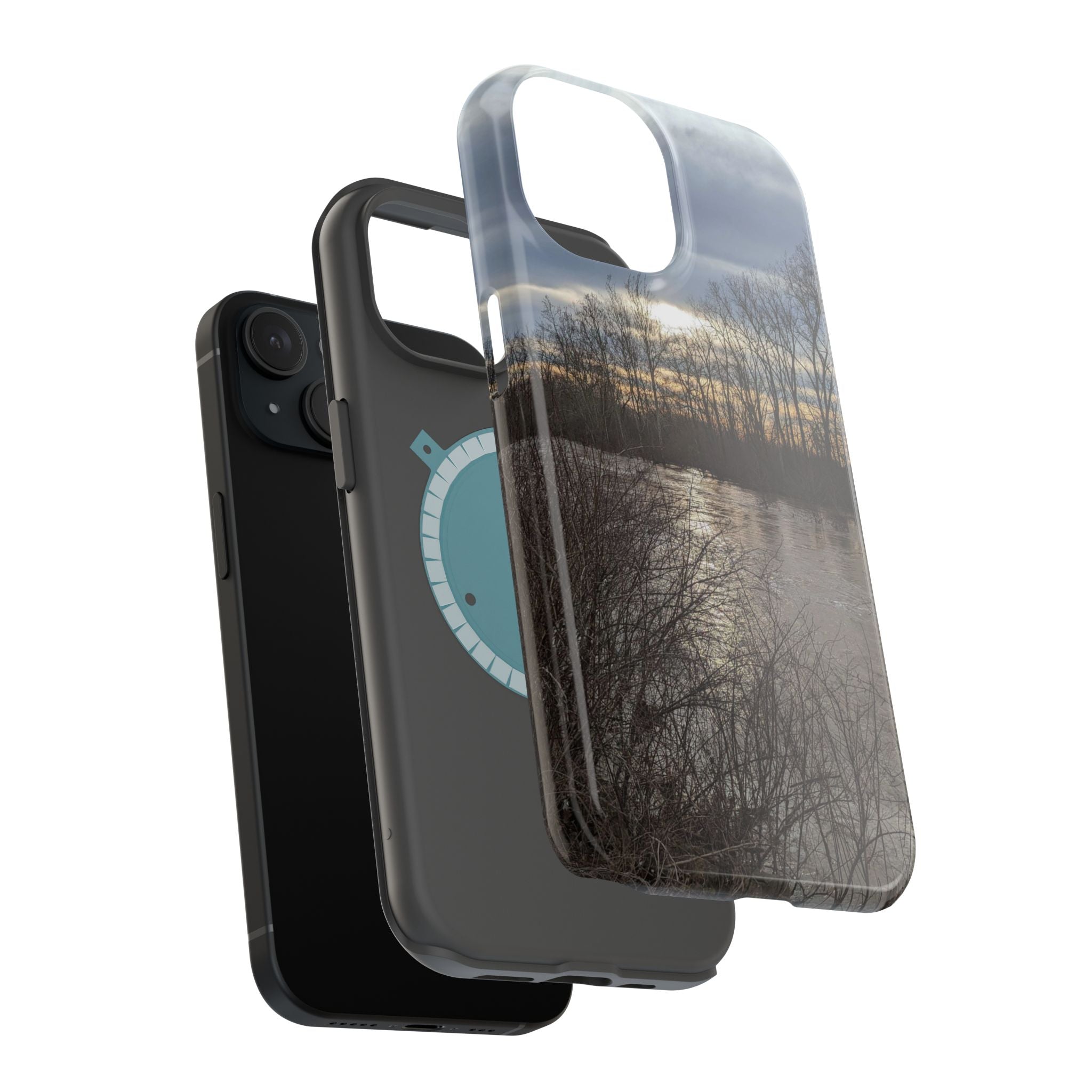 Phone Case — Moody Winter River Landscape Magnetic Impact-Resistant Case