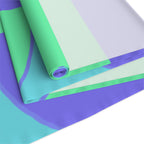 Geometric Pastel Table Runner — Mint & Lavender Circle Pattern