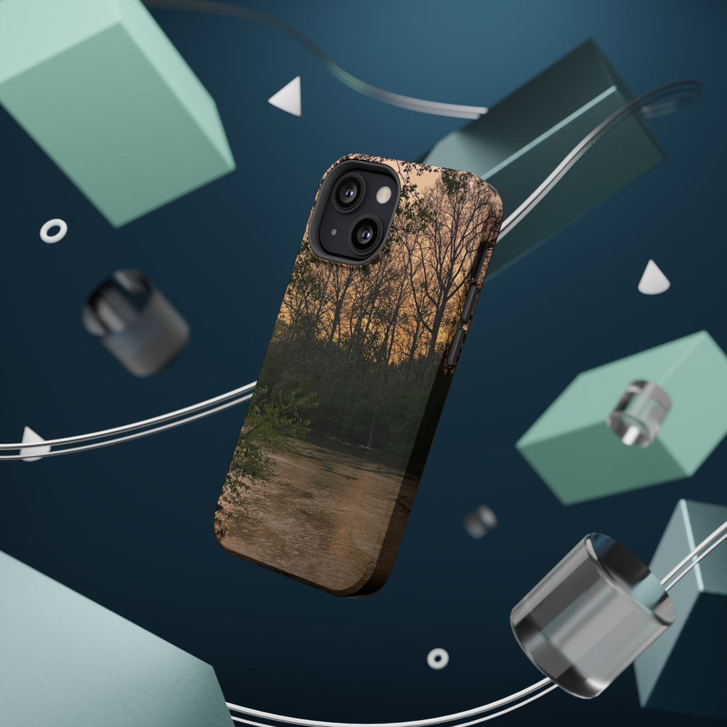 Nature River Sunset Phone Case — Magnetic Impact‑Resistant