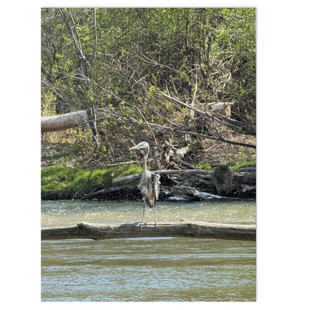 Heron Shoreline Jigsaw Puzzle with Tin – Nature Wildlife Puzzle