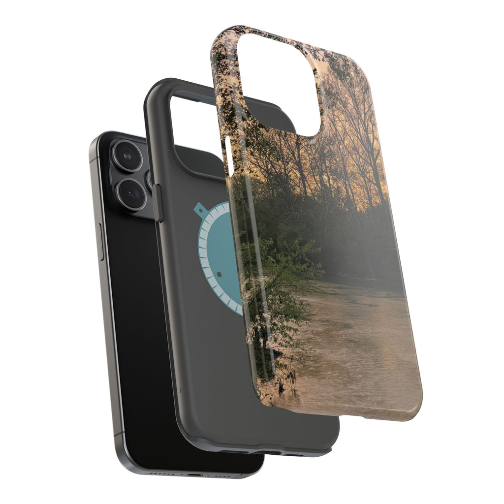 Nature River Sunset Phone Case — Magnetic Impact‑Resistant