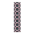 Retro Polka Dot Table Runner — Midcentury Circles Cotton-Poly Dining Accent