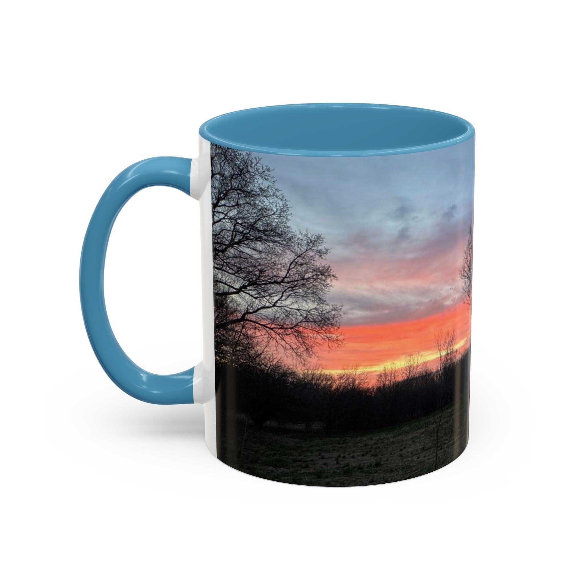 Sunset Silhouette In Derby, UK Coffee Mug — Scenic Tree Silhouette at Dusk (11/15oz)