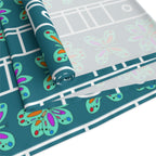 Colourful Floral Geometric Table Runner — Mediterranean-Inspired Cotton-Poly Dining Decor