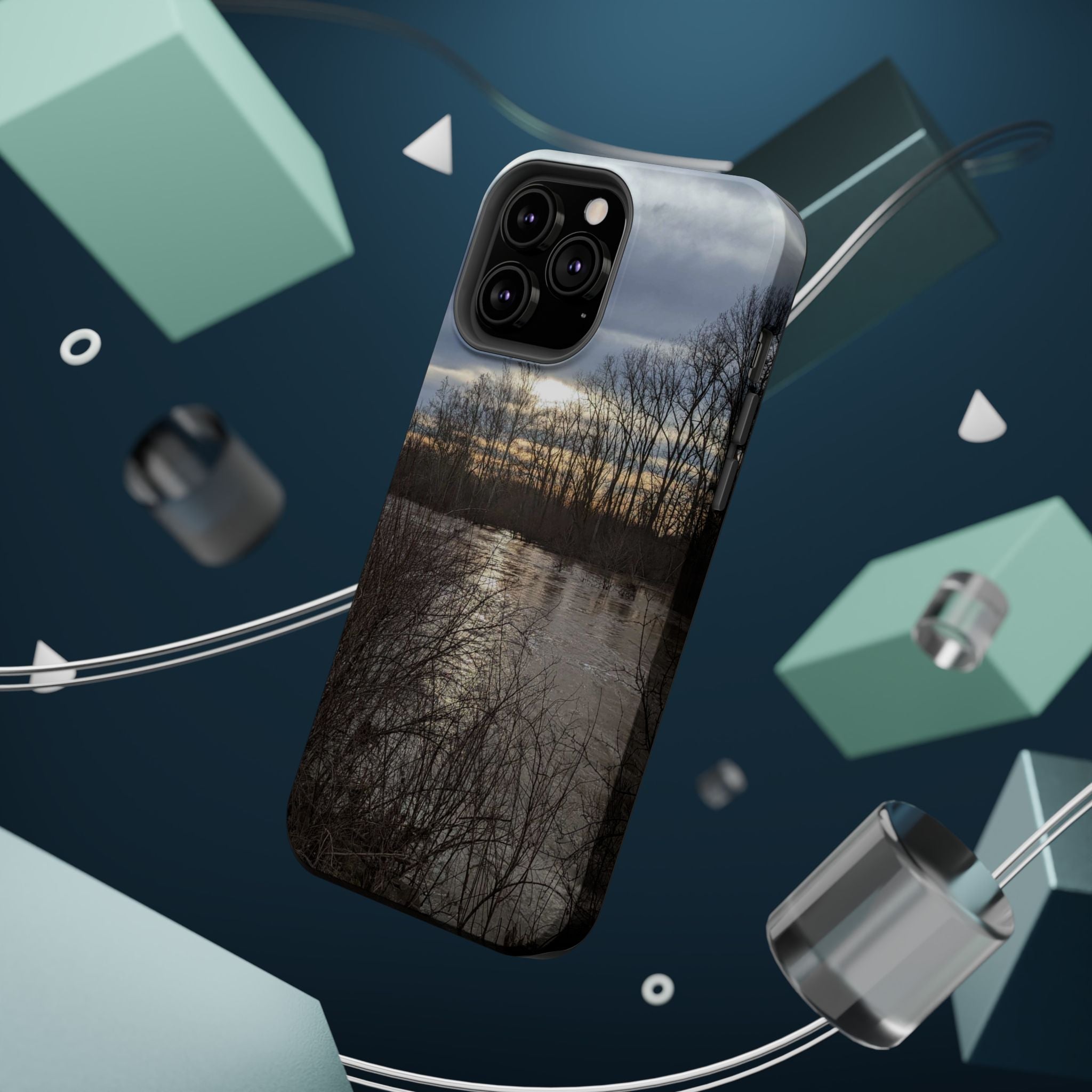 Phone Case — Moody Winter River Landscape Magnetic Impact-Resistant Case