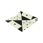 Geometric Heart Quilt Table Runner — Black & Cream Modern Farmhouse Decor