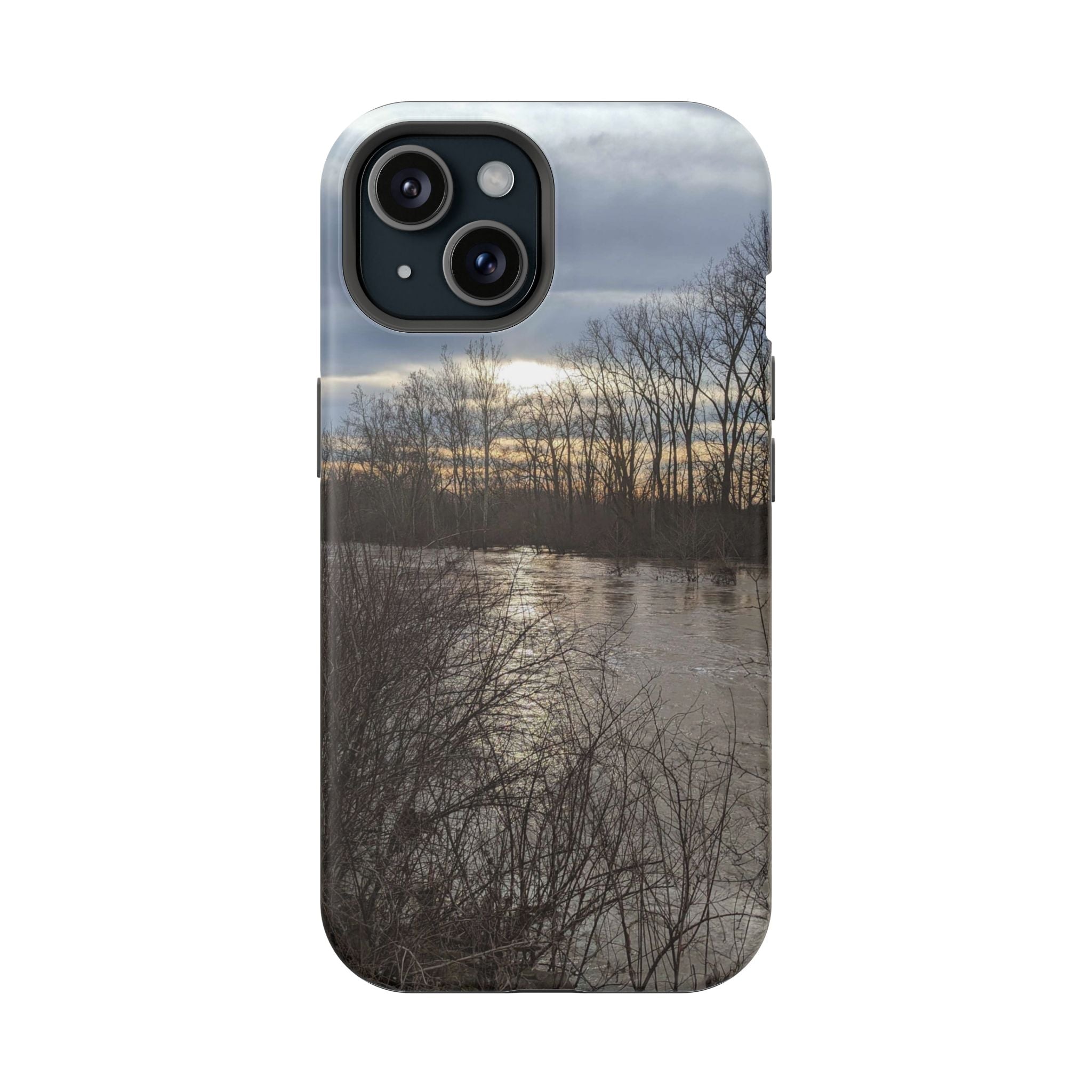 Phone Case — Moody Winter River Landscape Magnetic Impact-Resistant Case