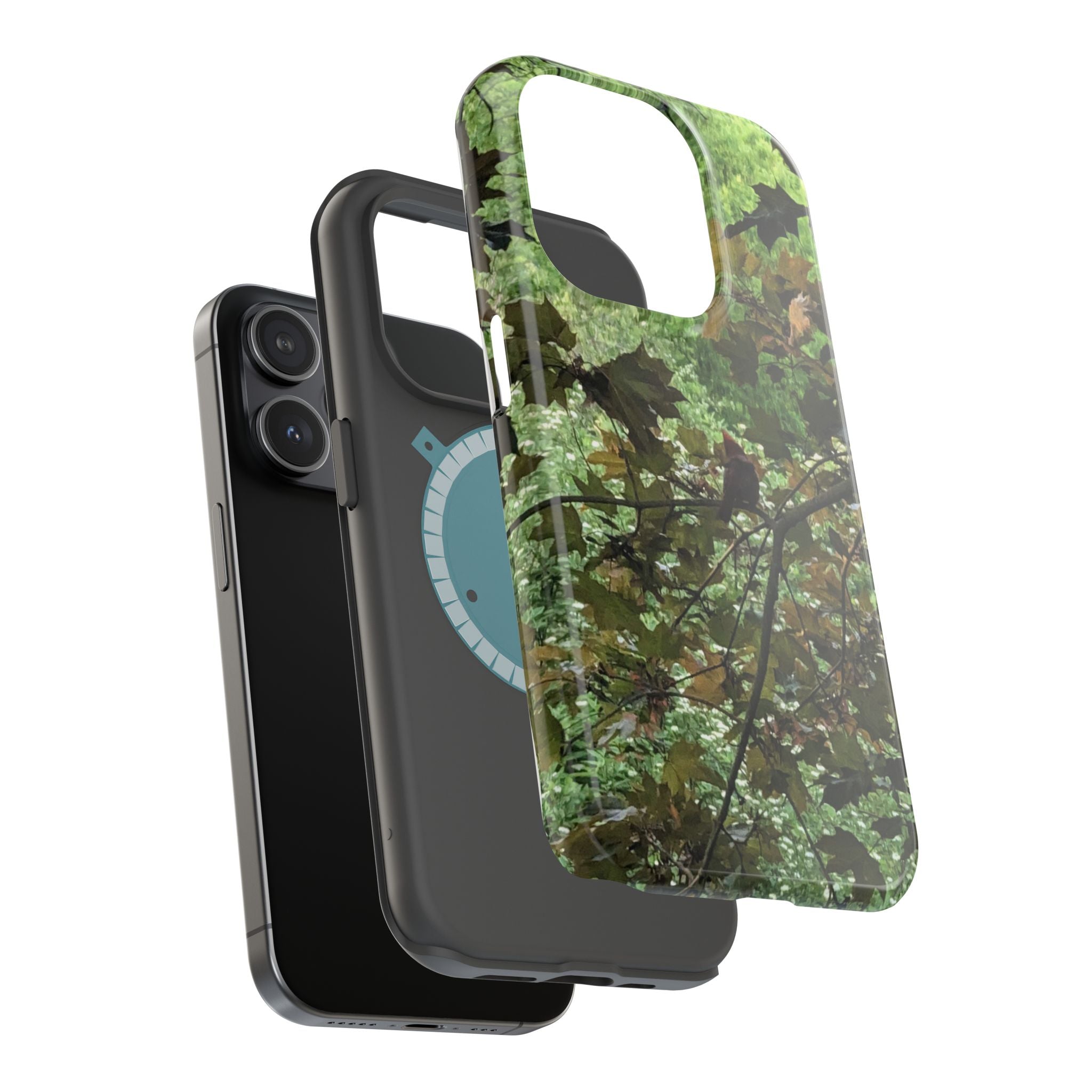 Camo Woodland Phone Case — Magnetic Impact‑Resistant iPhone Cover