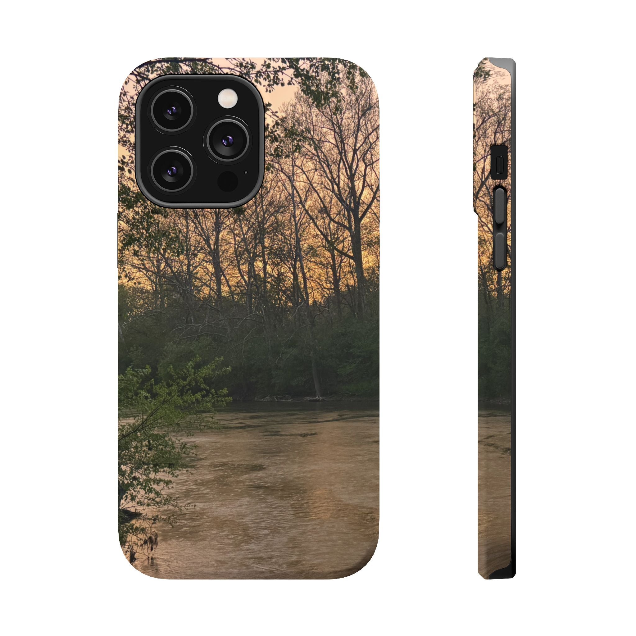 Nature River Sunset Phone Case — Magnetic Impact‑Resistant