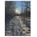 Winter Snowy Path Jigsaw Puzzle with Tin