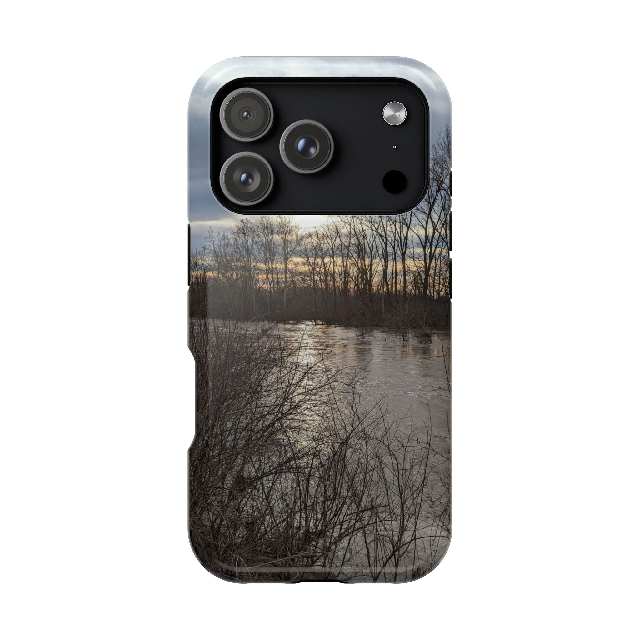 Phone Case — Moody Winter River Landscape Magnetic Impact-Resistant Case
