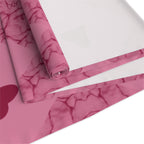 Pink Heart Patchwork Table Runner - Romantic Valentine Dining Decor
