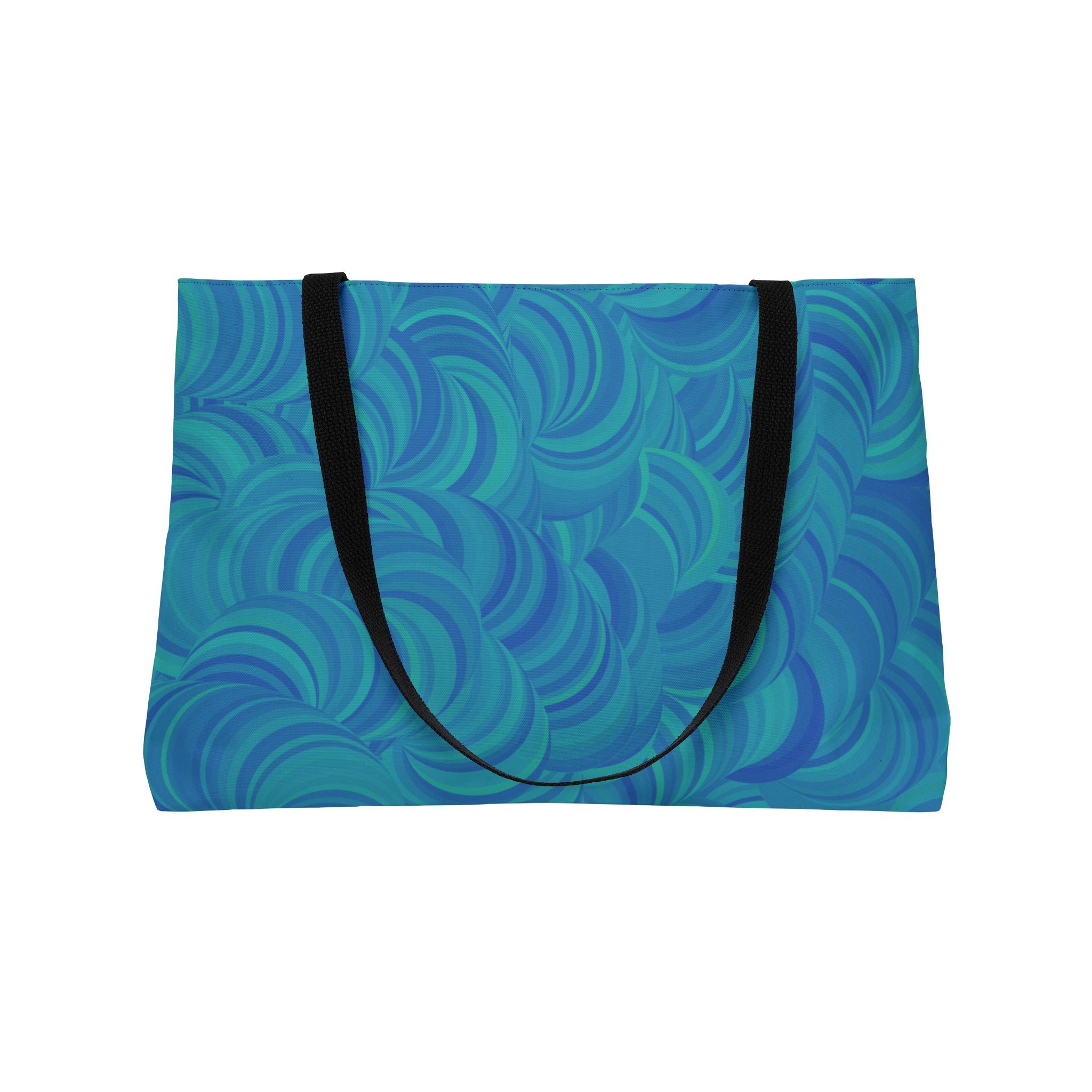 Weekender Tote Bag — Teal Swirl Beach Travel Tote