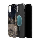 Winter Night Snow Road Magnetic Impact-Resistant Phone Case