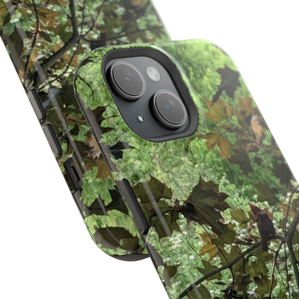 Camo Woodland Phone Case — Magnetic Impact‑Resistant iPhone Cover