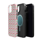 Pink Retro Circles Magnetic Impact-Resistant Phone Case