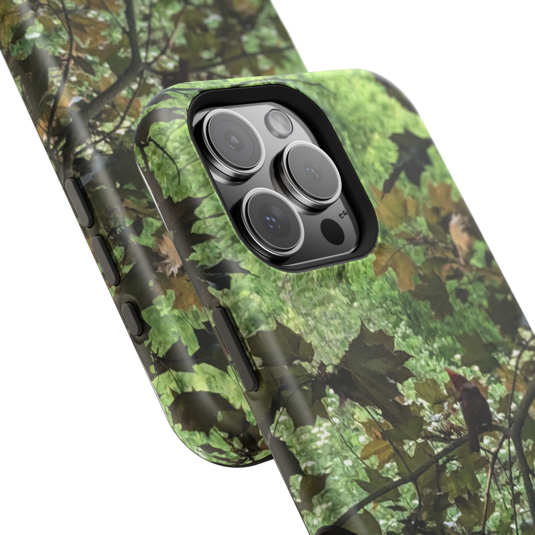 Camo Woodland Phone Case — Magnetic Impact‑Resistant iPhone Cover