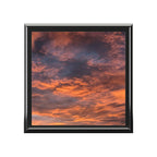Sunset Sky Jewelry Box — Scenic Orange Cloud Keepsake Box