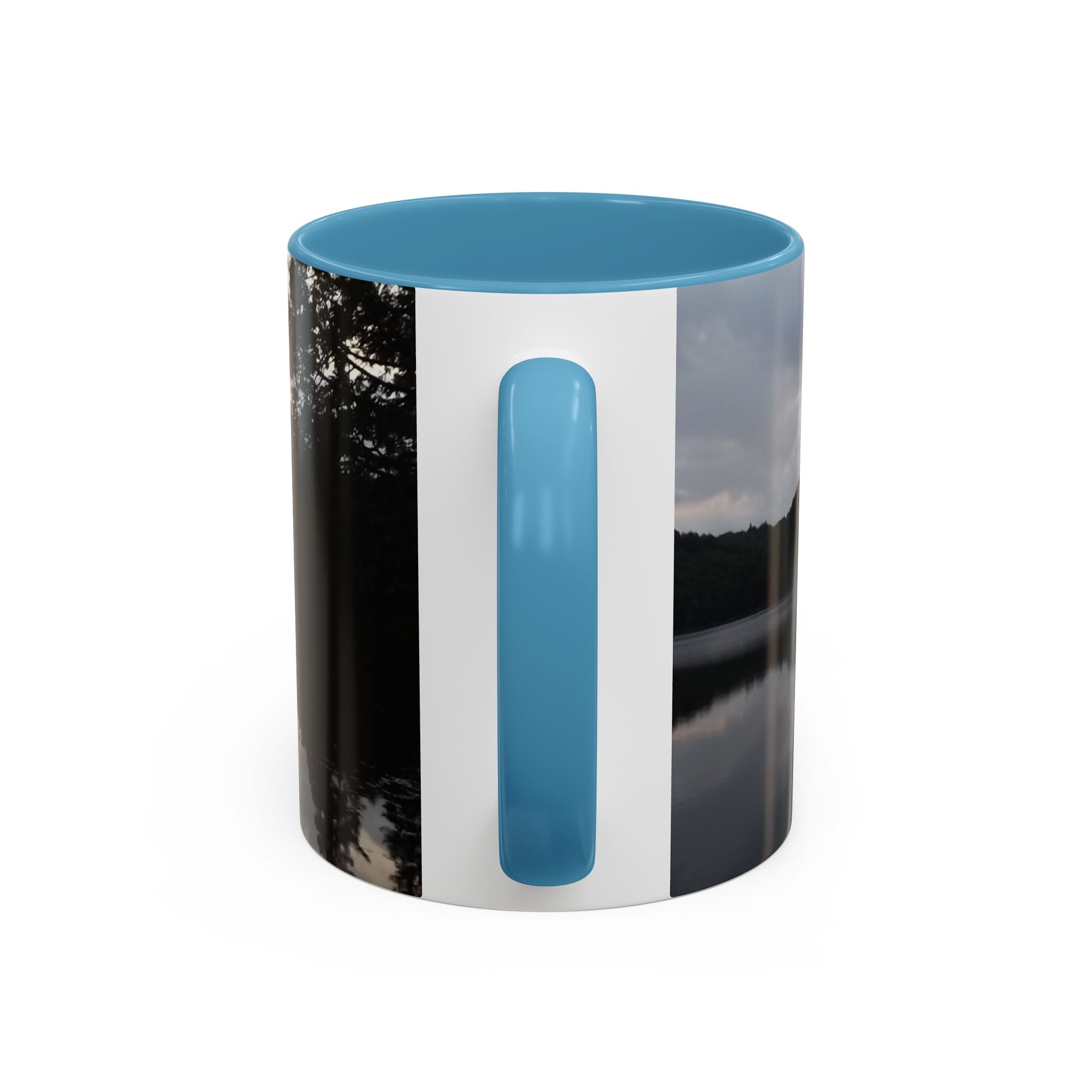 Lake Sunset Accent Coffee Mug — Scenic Reflection Photography 11/15oz