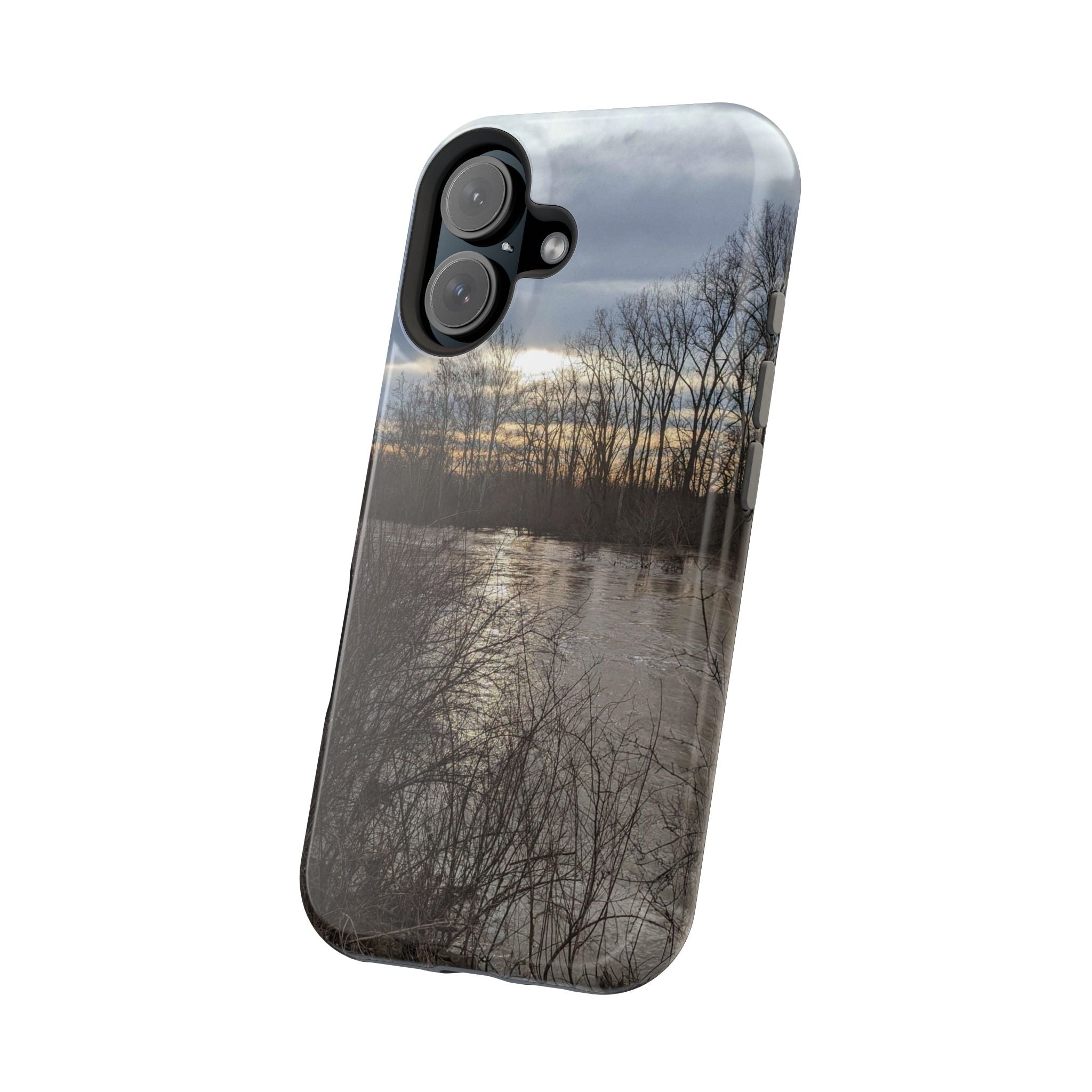 Phone Case — Moody Winter River Landscape Magnetic Impact-Resistant Case