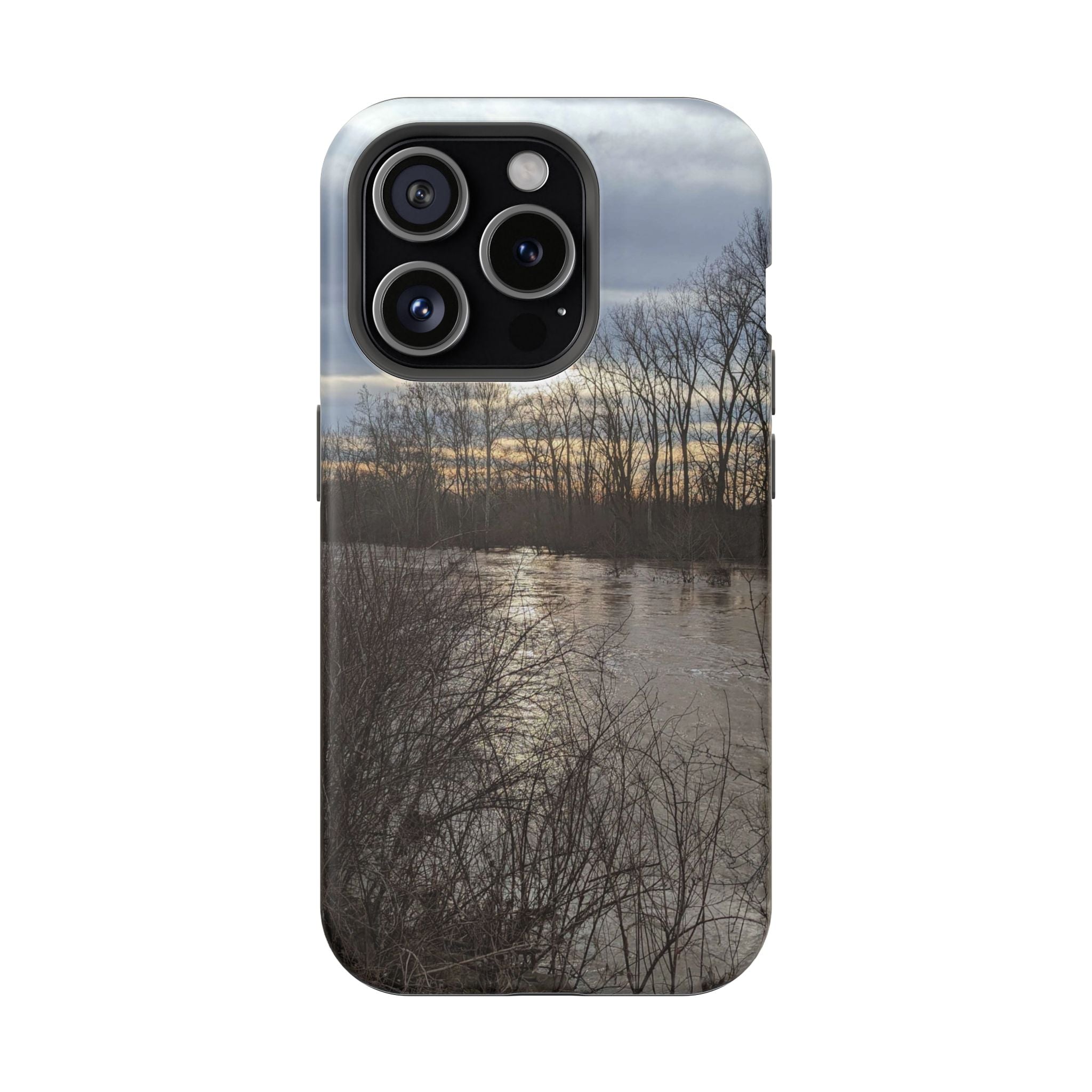 Phone Case — Moody Winter River Landscape Magnetic Impact-Resistant Case