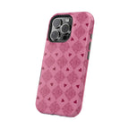 Pink Vintage Hearts Magnetic Impact-Resistant Phone Case