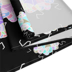 Black Floral Mandala Table Runner – Pastel Mosaic Dinner Party Decor