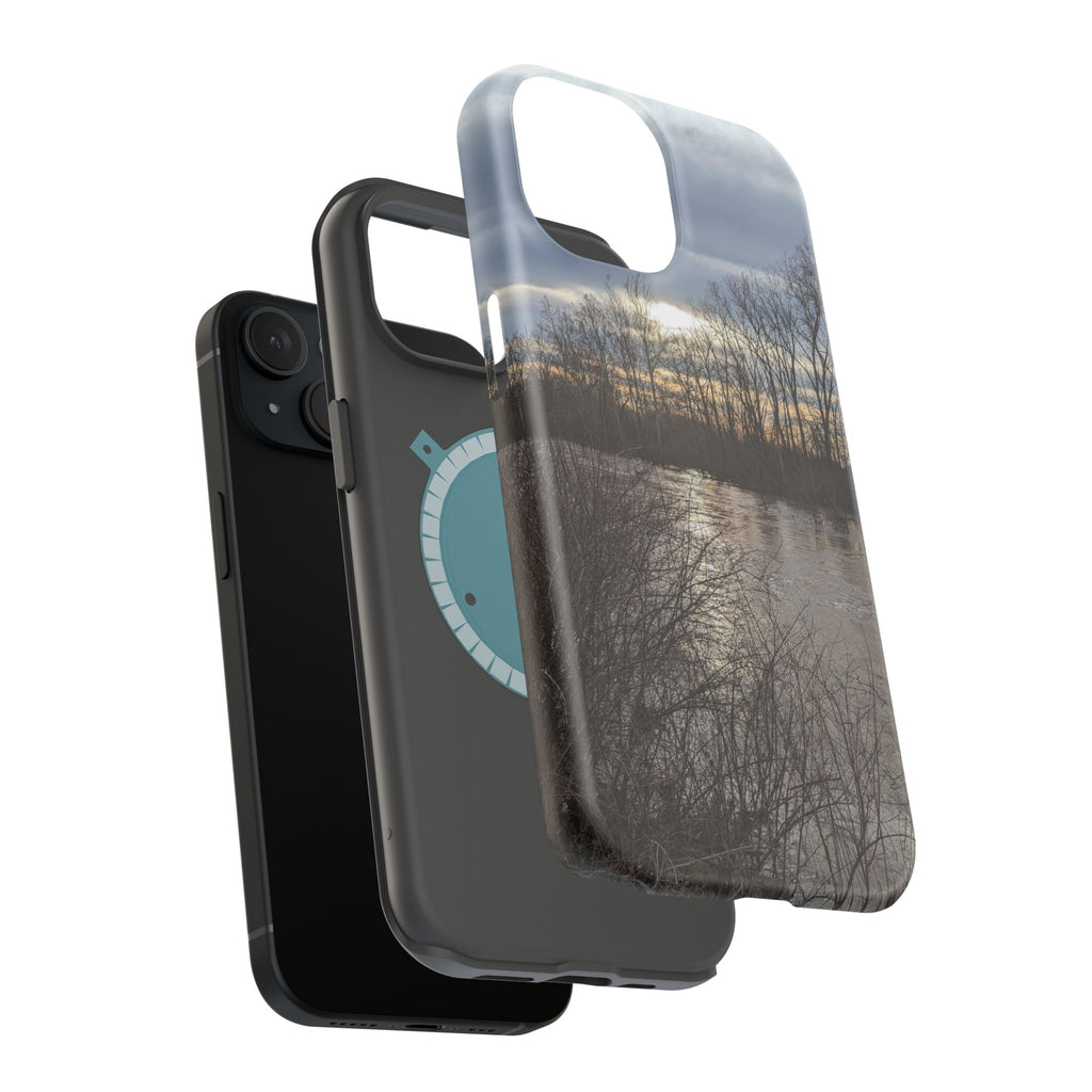 Phone Case — Moody Winter River Landscape Magnetic Impact-Resistant Case