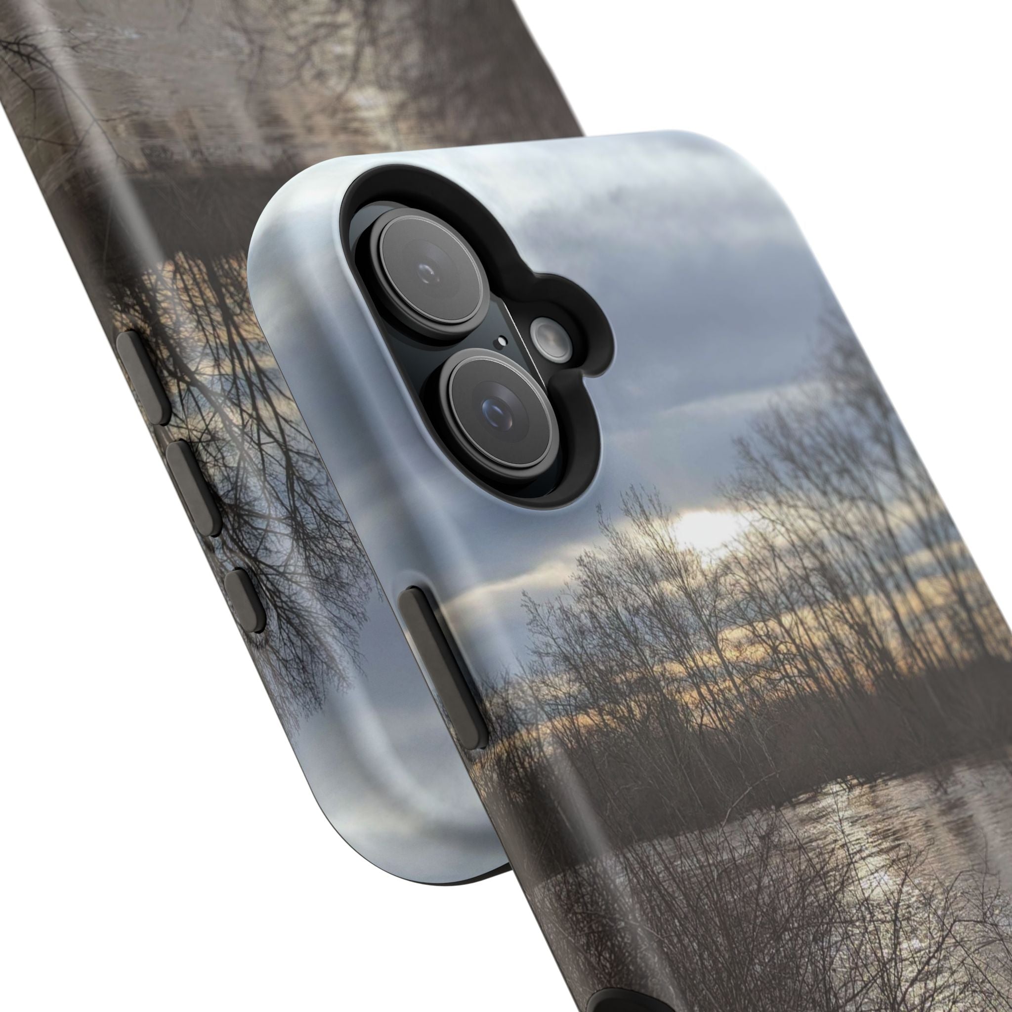 Phone Case — Moody Winter River Landscape Magnetic Impact-Resistant Case