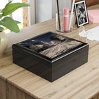 Snowy Night Jewelry Box — Winter Street Scene Keepsake Box
