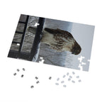 Red-Tailed Hawk Jigsaw Puzzle — Bird Photography Puzzle with Tin Gift Box