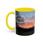 Sunset Silhouette In Derby, UK Coffee Mug — Scenic Tree Silhouette at Dusk (11/15oz)