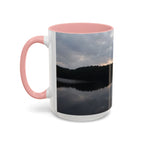 Lake Sunset Accent Coffee Mug — Scenic Reflection Photography 11/15oz