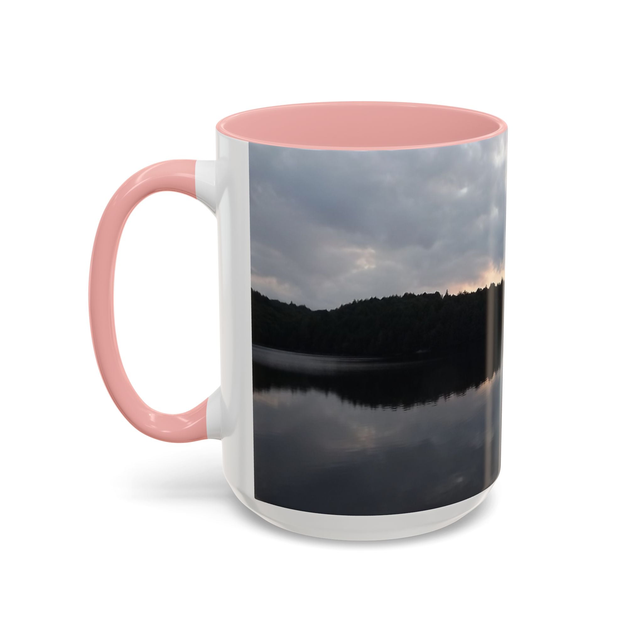 Lake Sunset Accent Coffee Mug — Scenic Reflection Photography 11/15oz