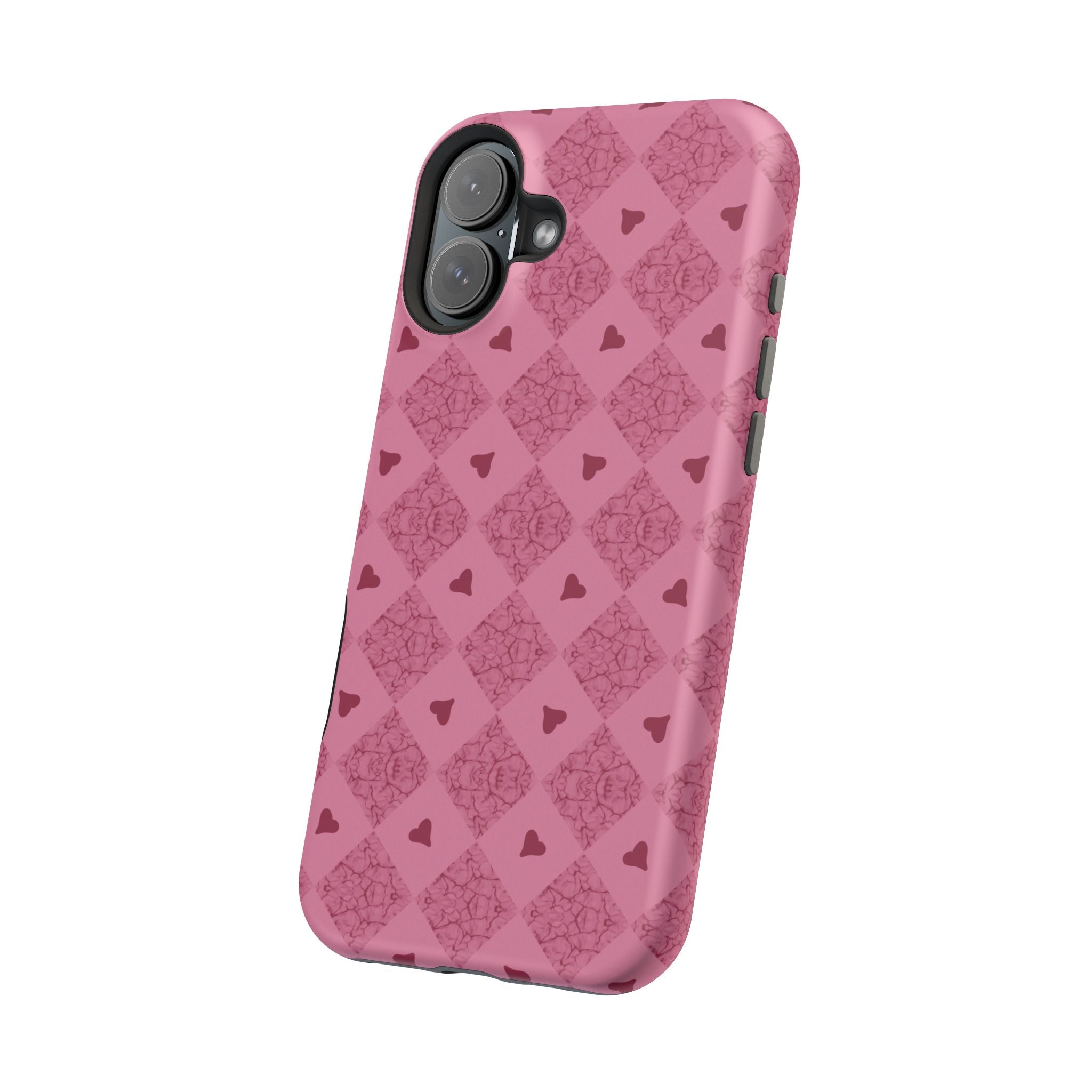 Pink Vintage Hearts Magnetic Impact-Resistant Phone Case