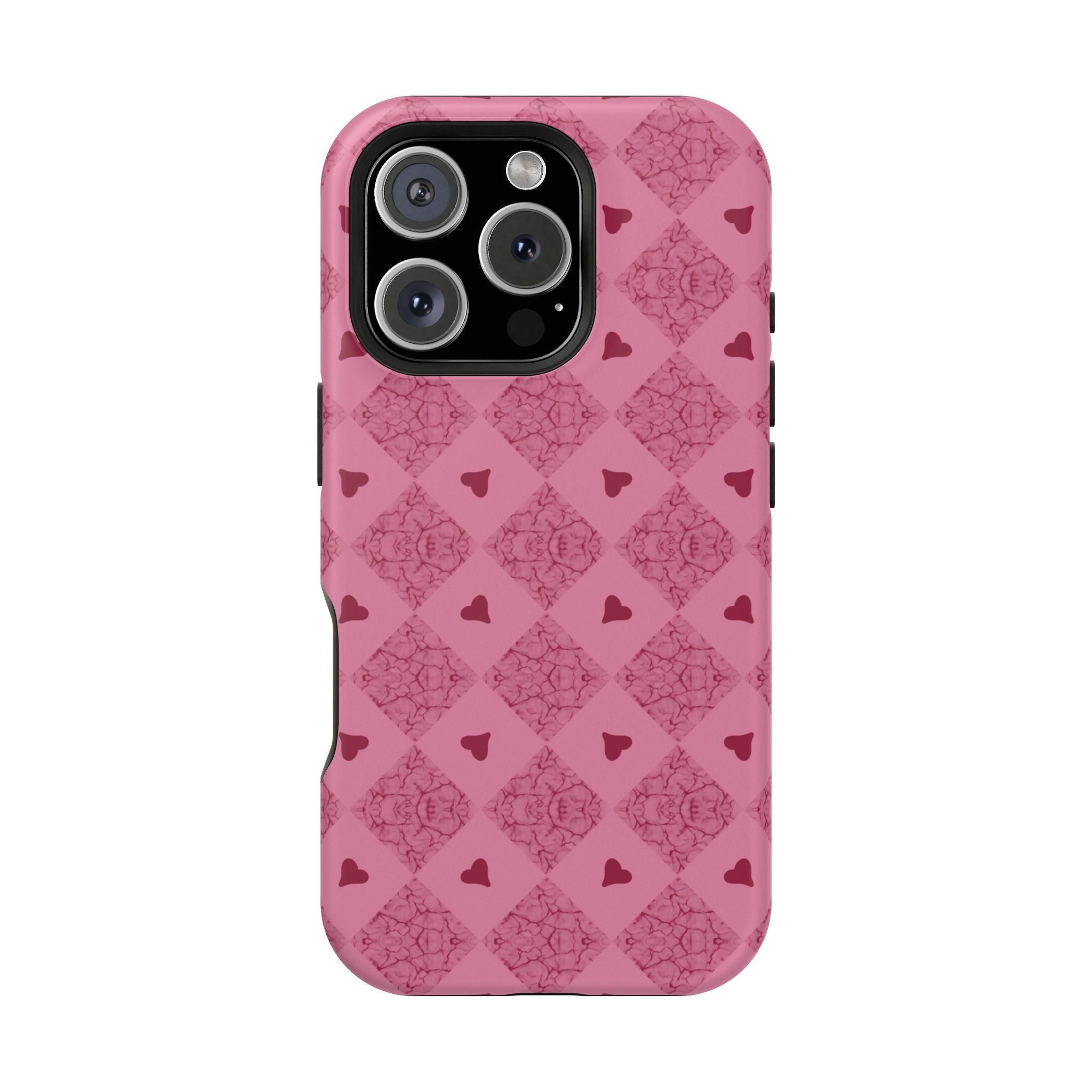 Pink Vintage Hearts Magnetic Impact-Resistant Phone Case