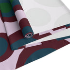 Retro Polka Dot Table Runner — Midcentury Circles Cotton-Poly Dining Accent