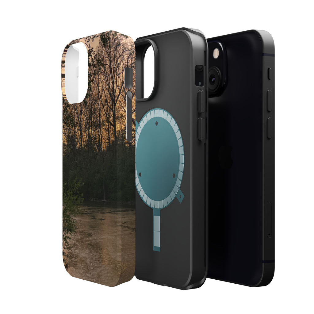 Nature River Sunset Phone Case — Magnetic Impact‑Resistant