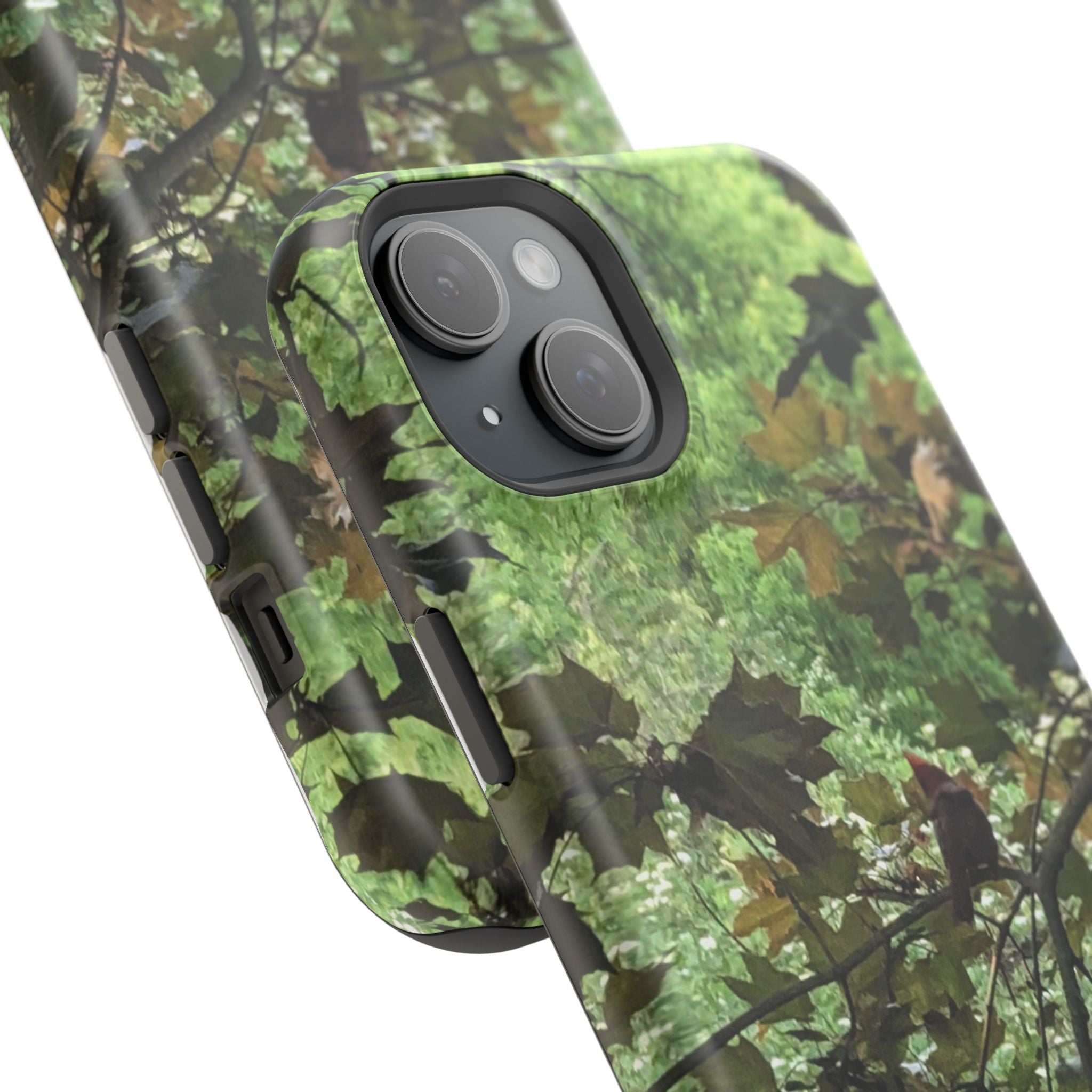 Camo Woodland Phone Case — Magnetic Impact‑Resistant iPhone Cover
