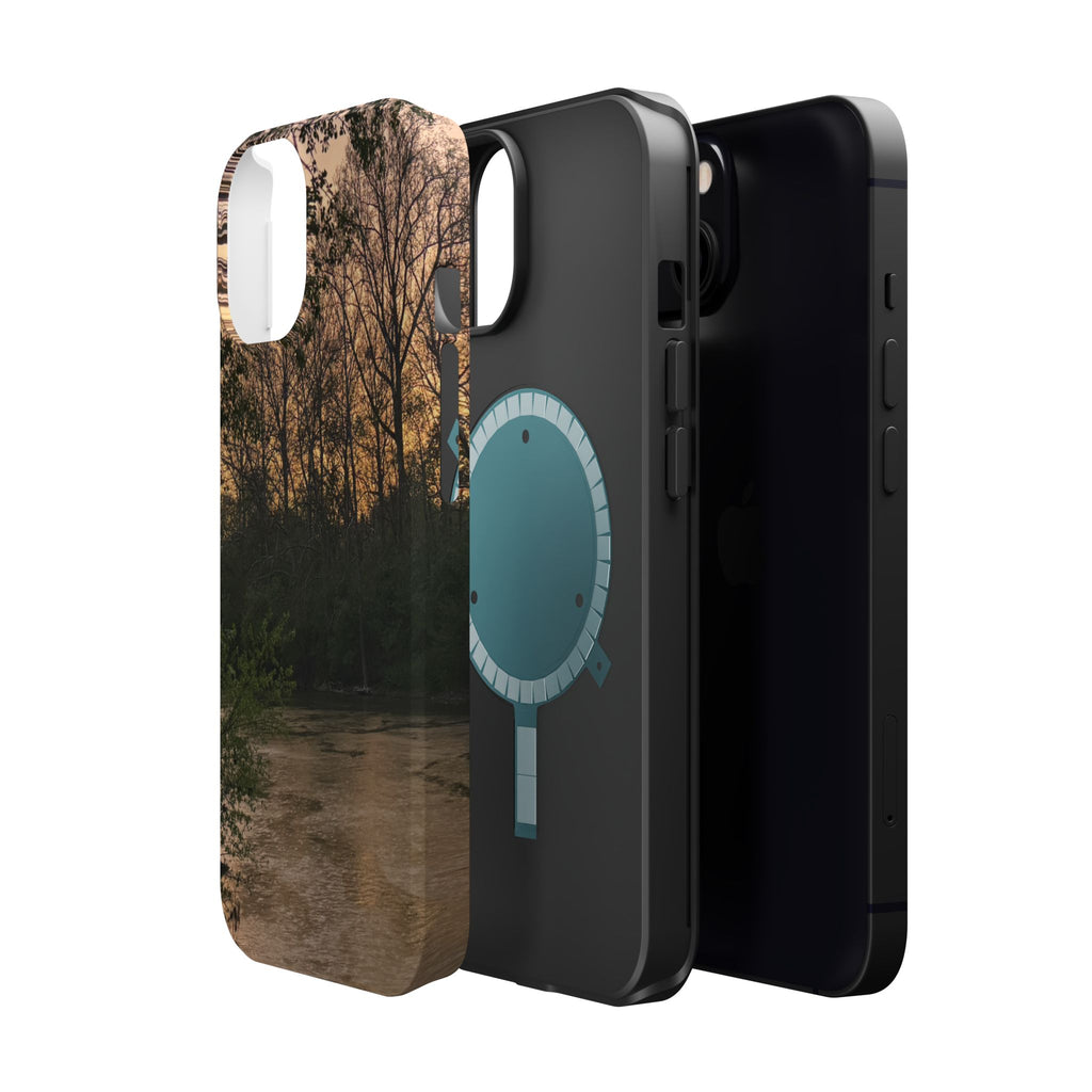 Nature River Sunset Phone Case — Magnetic Impact‑Resistant