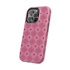 Pink Vintage Hearts Magnetic Impact-Resistant Phone Case