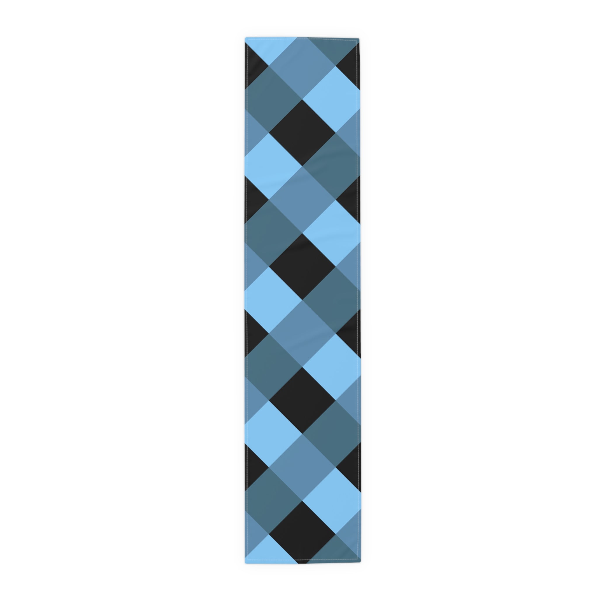 Blue Buffalo Plaid Table Runner – Cotton/Poly Dining Decor