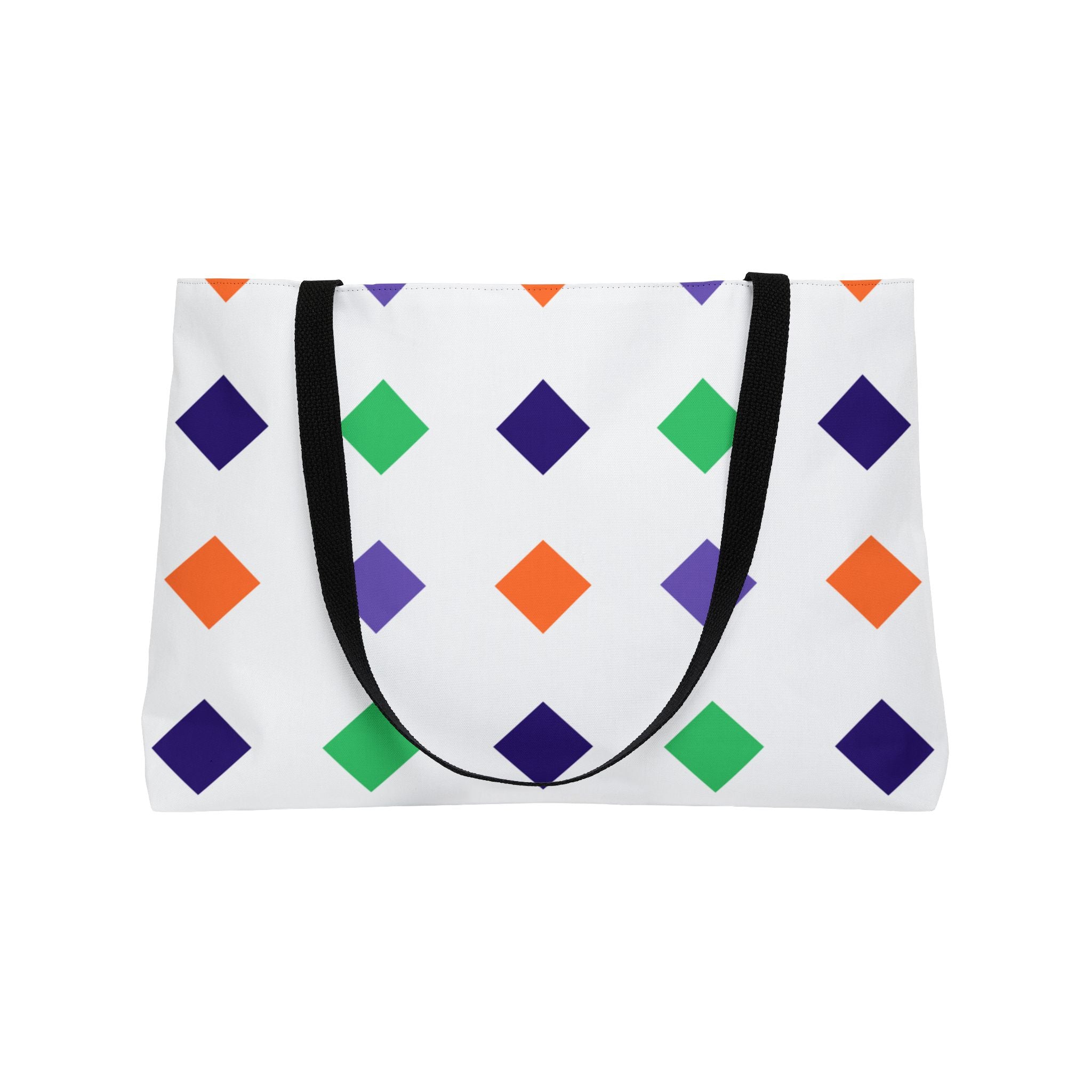 Diamond Dot Weekender Tote Bag — Colorful Geometric Beach & Travel Tote