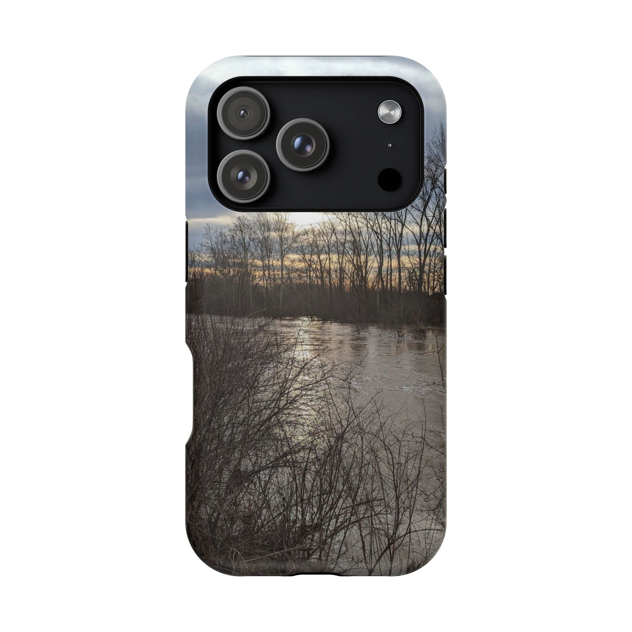 Phone Case — Moody Winter River Landscape Magnetic Impact-Resistant Case